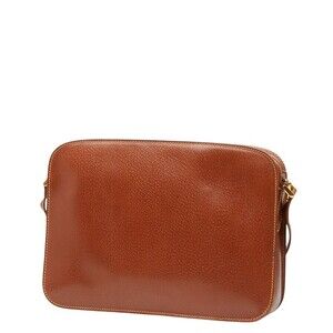 Gucci Shoulder Logo Bag Leather Brown